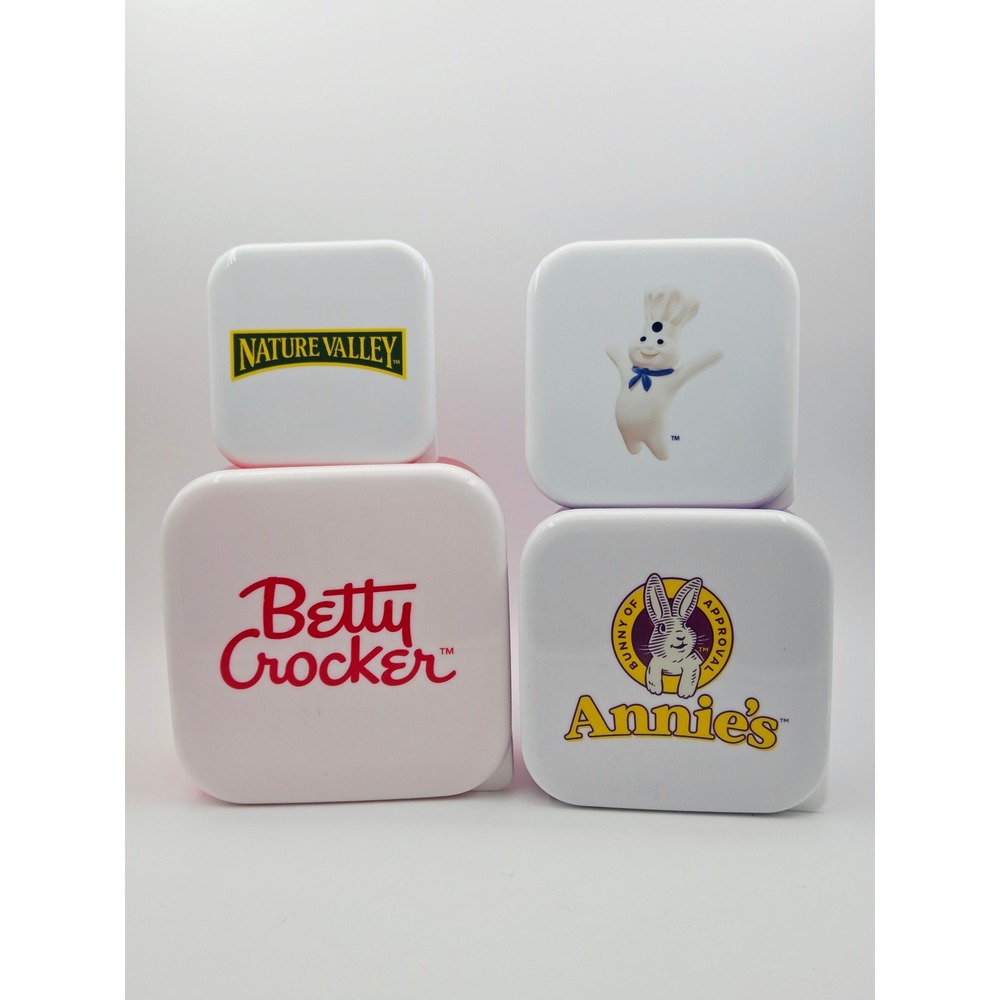 General Mills Nesting Snack Containers Betty Crocker Annies Pillsbury 4pc Set